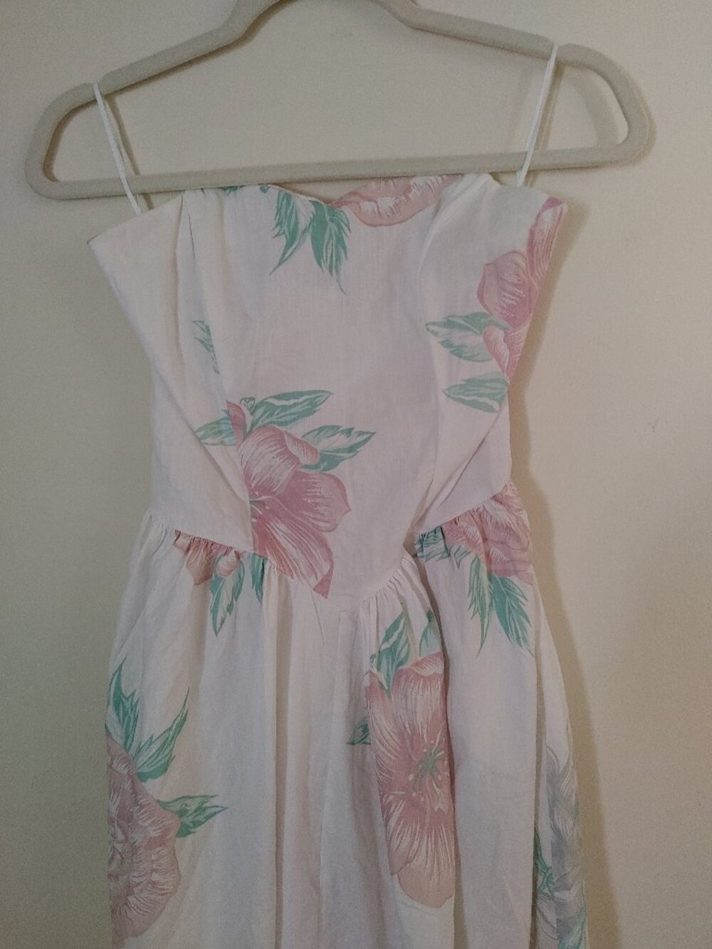 Vintage Strapless Sundress "Oops California" 100% Cotton Size 9/10 - Picture 6 of 8